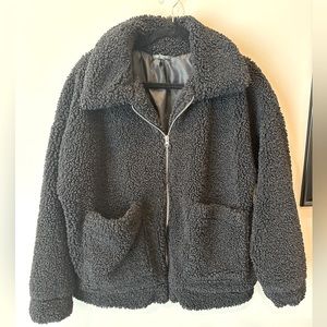 Wild Fable Oversized Zip-up Sherpa Jacket